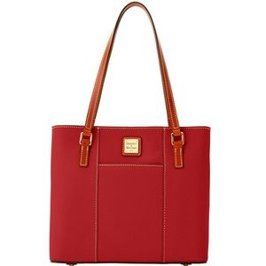 D&B Red Pebble Grain Lexington Shopper Tote